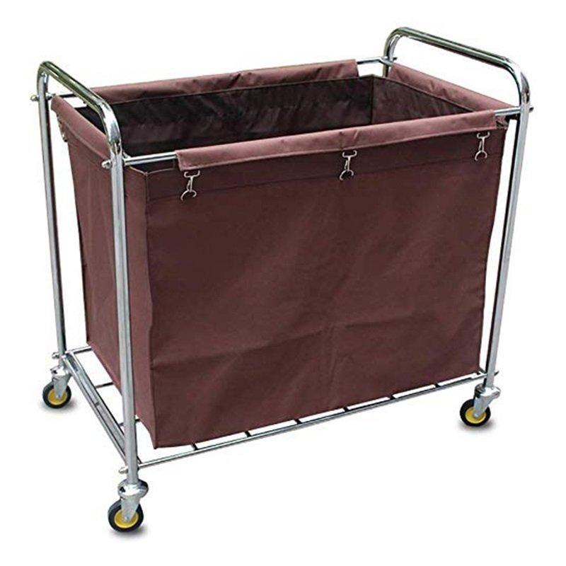 Тележка для белья с ручкой из нержавеющей стали на колесах (арт. 25-5085909)