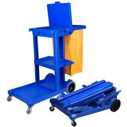 Тележка уборочная пластиковая складная многофункциональная (арт. 25-5085911)