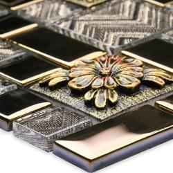 Плитка мозаичная стеклянная квадратная сине-зеленая для бассейна (арт. 25-5085918)