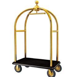 Тележка для багажа декоративная золотая из нержавеющей стали (арт. 25-5085953)