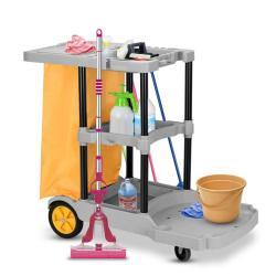 Тележка уборочная пластиковая складная многофункциональная (арт. 25-5085958)
