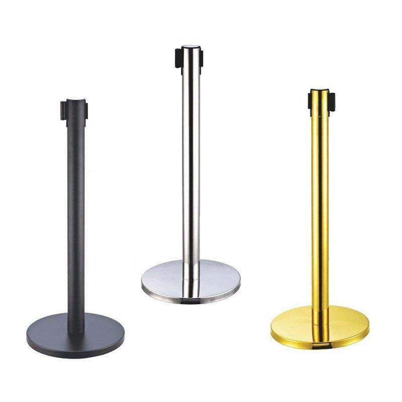 Стойка барьерная черная выдвижная для контроля толпы (арт. 25-5085964)