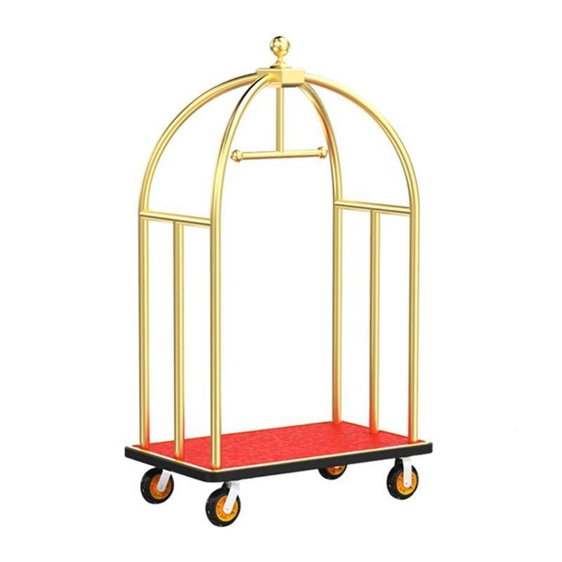 Тележка багажная отельная из нержавеющей стали с черным ковром (арт. 25-5085968)