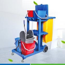 Тележка уборочная пластиковая складная многофункциональная (арт. 25-5085983)