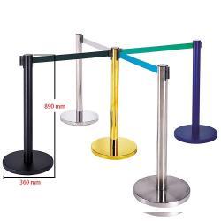 Стойка ограждения телескопическая из нержавеющей стали с лентой (арт. 25-5085986)