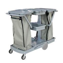 Тележка уборочная пластиковая многофункциональная с мешком (арт. 25-5086000)