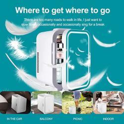 Холодильник косметический мини розовый 12L портативный (арт. 25-5086009)