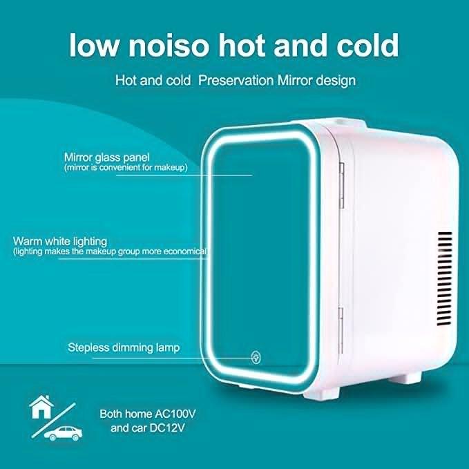 Холодильник косметический мини розовый 12L портативный (арт. 25-5086009)