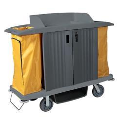 Тележка для уборки металлическая и пластиковая для белья (арт. 25-5086021)