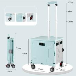 Тележка складная пластиковая 6-колесная для покупок (арт. 25-5086044)