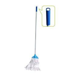 Швабра с деревянной ручкой и хлопковой насадкой из микрофибры (арт. 25-5086055)