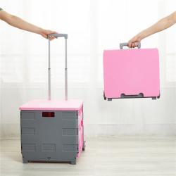 Тележка складная пластиковая 6-колесная мини для покупок (арт. 25-5086063)