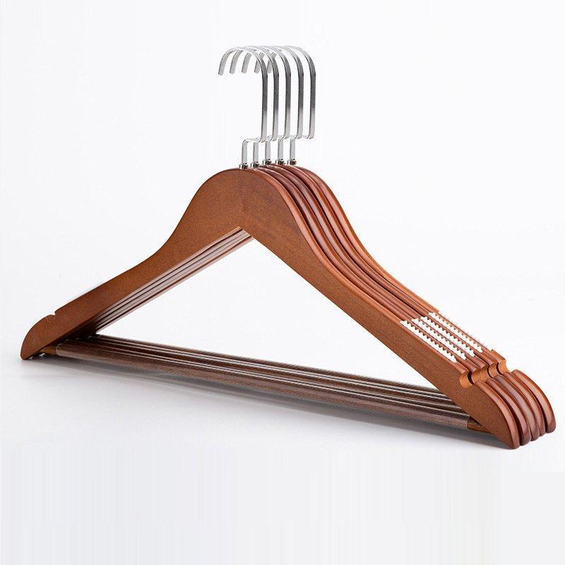 Вешалка деревянная черная флокированная с плоским крючком (арт. 25-5086064)