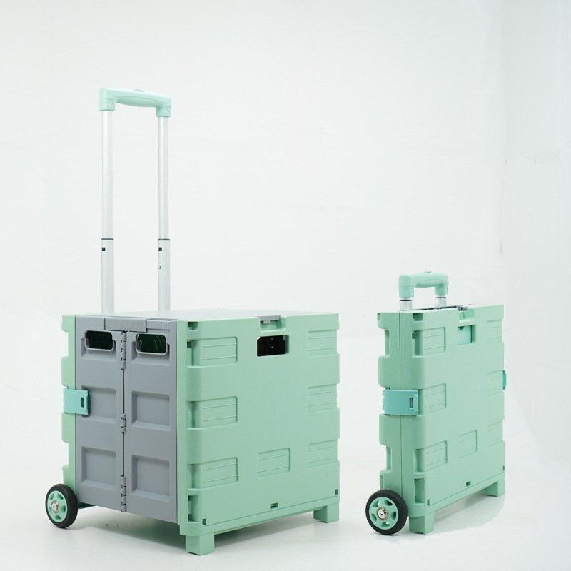 Тележка складная пластиковая с колесами для покупок (арт. 25-5086066)