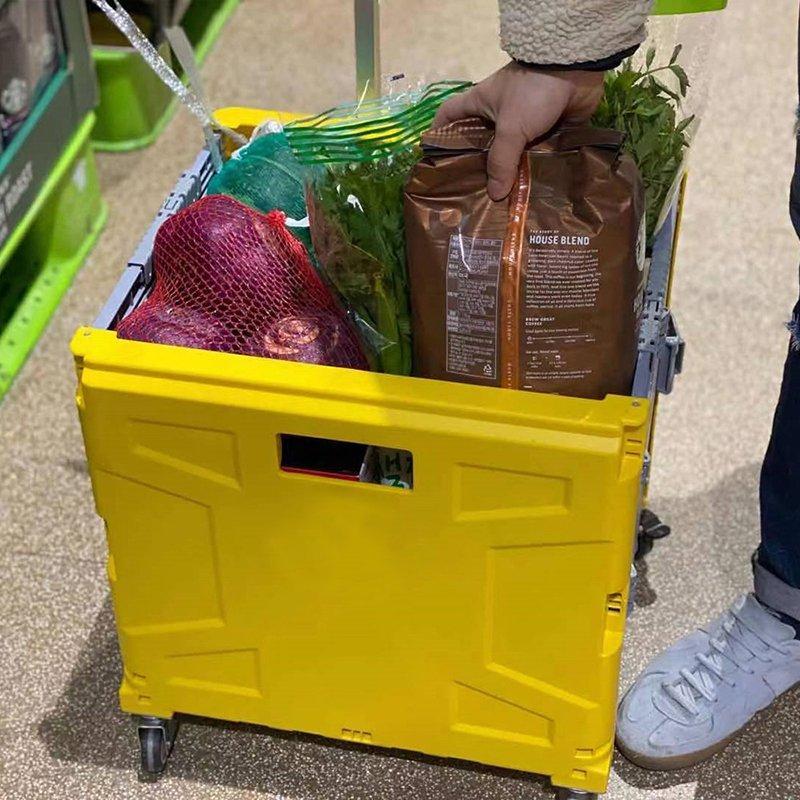 Тележка складная пластиковая 6-колесная для покупок (арт. 25-5086078)