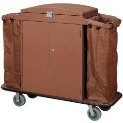 Тележка для уборки круглая золотая металлическая роскошная (арт. 25-5086107)