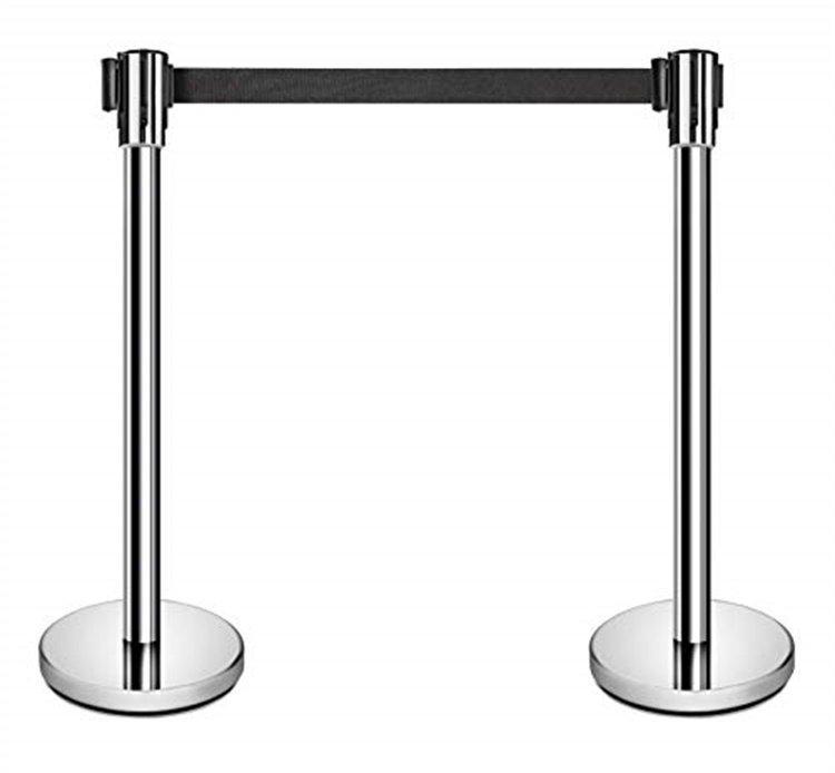 Барьер с двойной лентой для контроля толпы выдвижной (арт. 25-5086116)