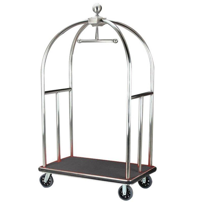 Тележка багажная отельная из нержавеющей стали золотая (арт. 25-5086180)