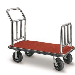 Тележка багажная отельная из нержавеющей стали золотая (арт. 25-5086180)