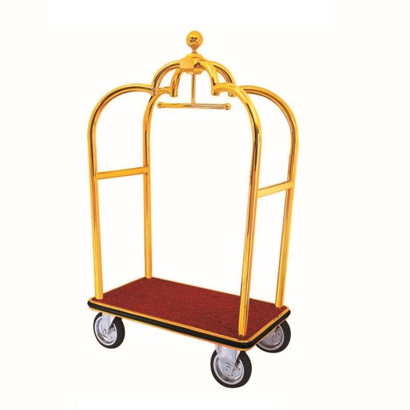 Тележка багажная отельная из нержавеющей стали усиленная (арт. 25-5086201)