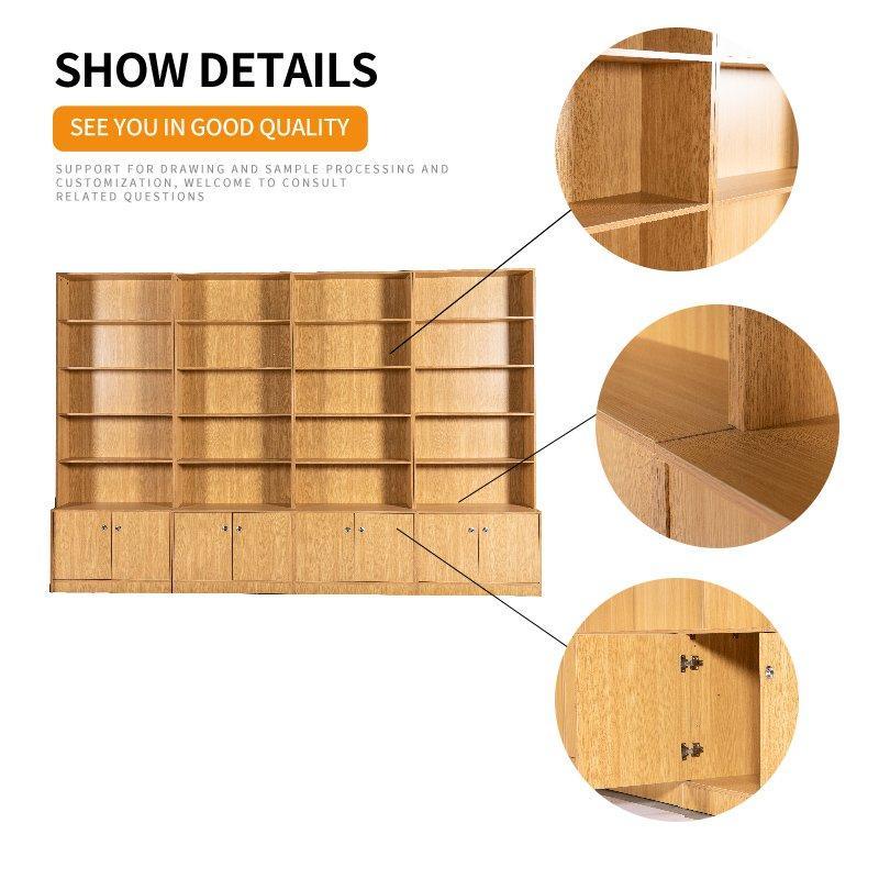 Стеллаж деревянный с шкафом для магазина (арт. 25-19080014)