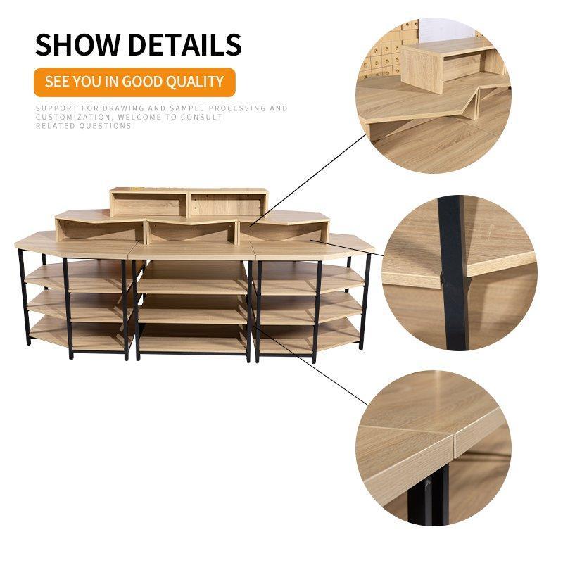 Деревянные стеллажи для супермаркета, стойка для товаров (арт. 25-19080021)