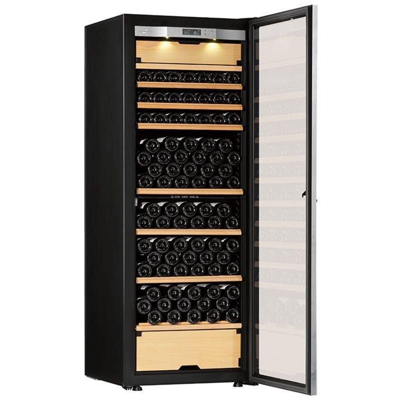 Шкаф для вина из стекла и нержавейки с подсветкой (арт. 25-19080026)