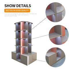 Барный шкаф для гостиной из дерева с витриной и хранилищем (арт. 25-19080038)
