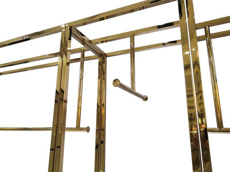 Стойка для одежды металлическая золотая дизайнерская (арт. 25-19080045)