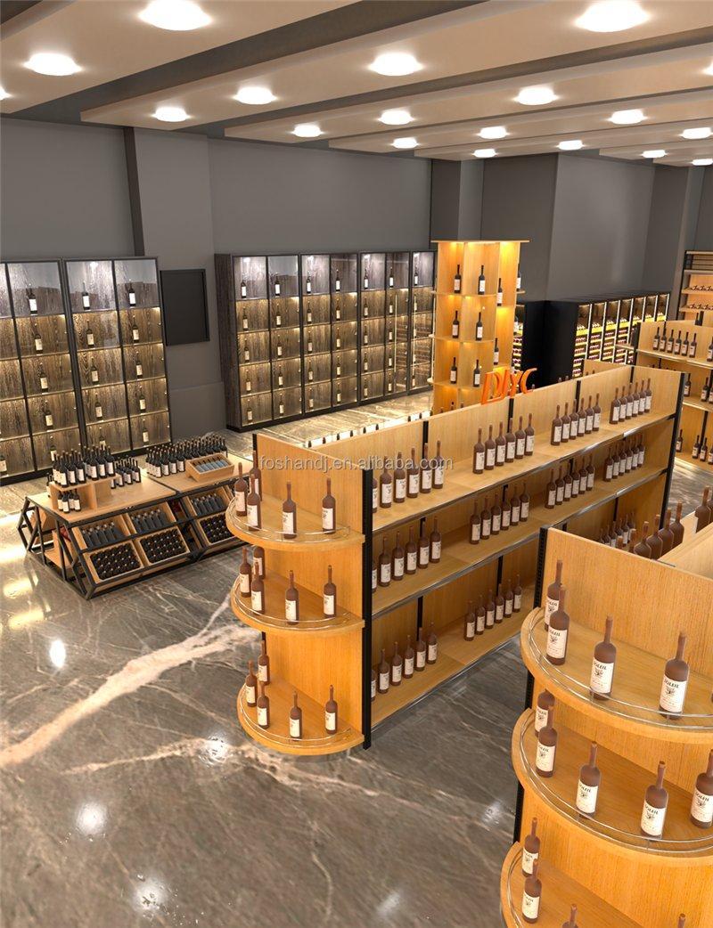 Деревянная 3D витрина для вина с логотипом и полками (арт. 25-19080053)