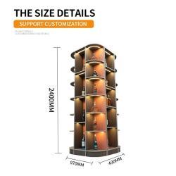 Винный шкаф деревянный круглый для вина и виски (арт. 25-19080062)