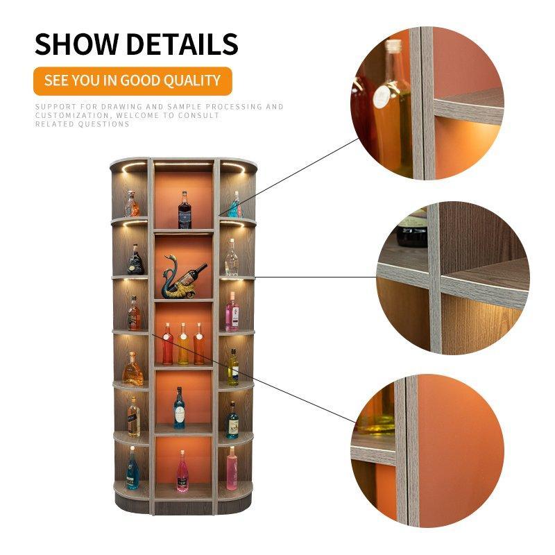 Винный шкаф деревянный круглый для вина и виски (арт. 25-19080062)