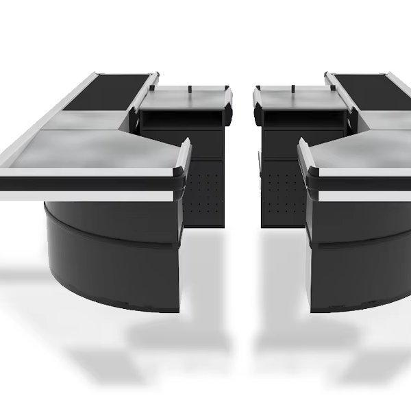 Кассовый прилавок современный металлический для ритейла (арт. 25-19080077)