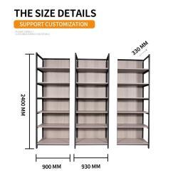 Стеллаж для магазина деревянный металлический легкий (арт. 25-19080083)