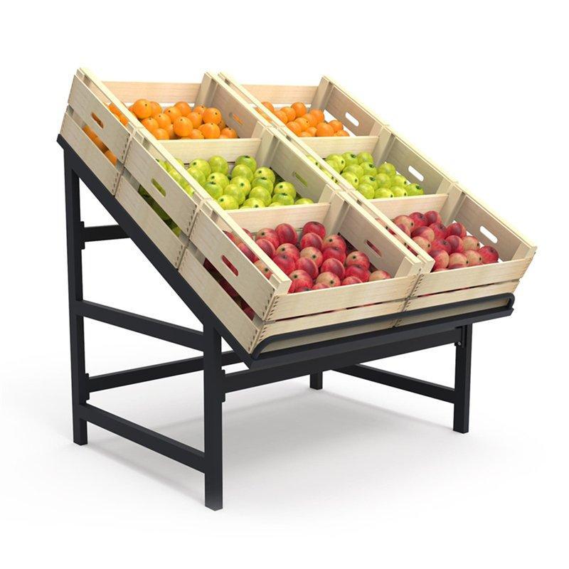 Полка деревянная для вина и сухофруктов с ящиками (арт. 25-19080084)