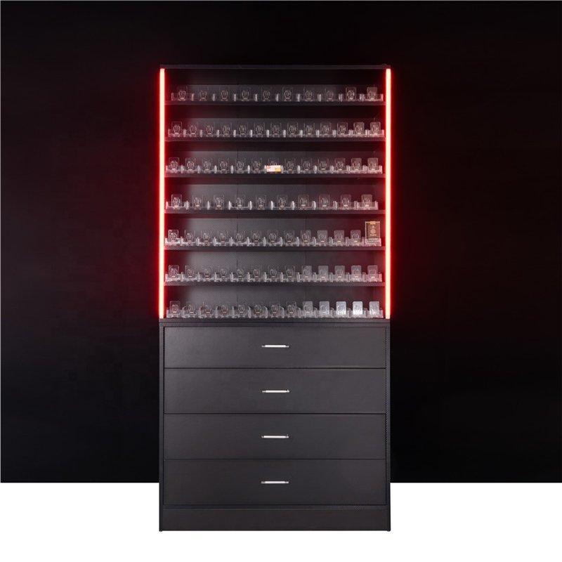 Шкаф-витрина для табака с раздвижными стеклянными дверями и лайтбоксом (арт. 25-19080092)