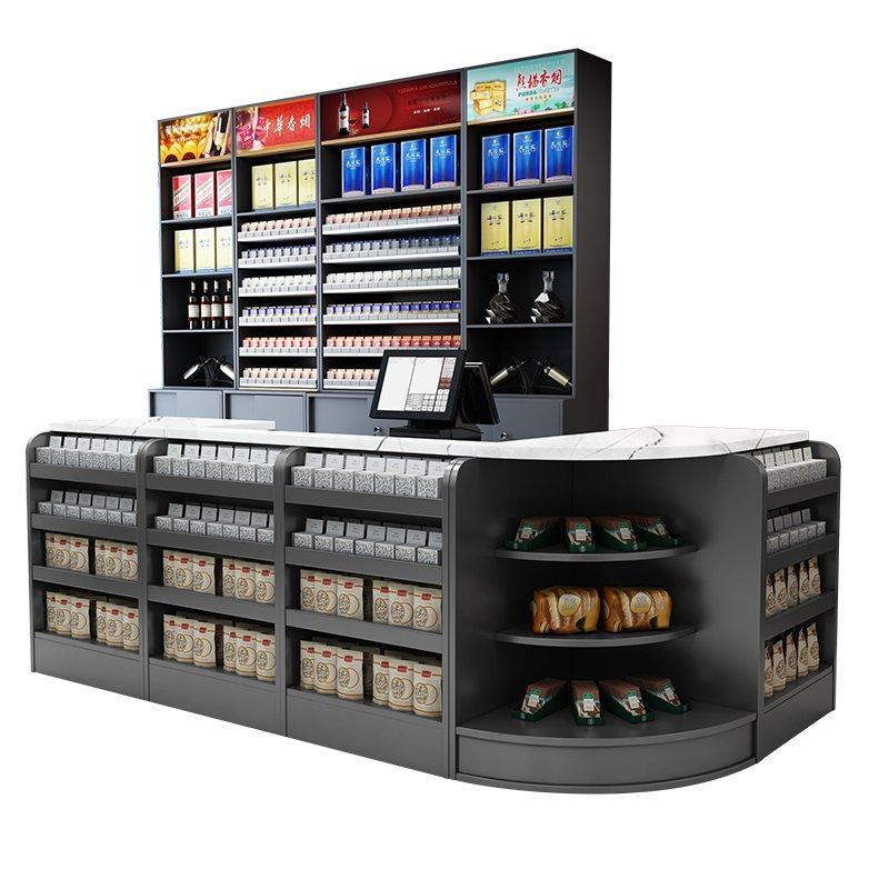 Кассовая стойка из дерева для супермаркета и магазина (арт. 25-19080125)