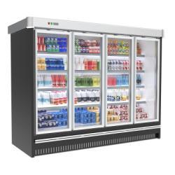 Холодильник для напитков с двойной дверью и стеклянной витриной (арт. 25-19080126)