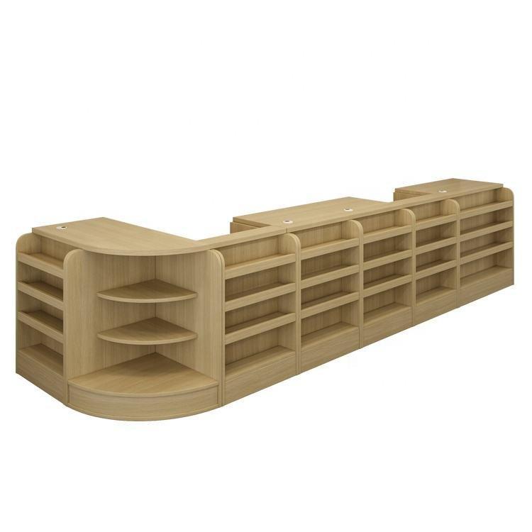 Стойка кассира с полками для магазина самообслуживания (арт. 25-19080140)