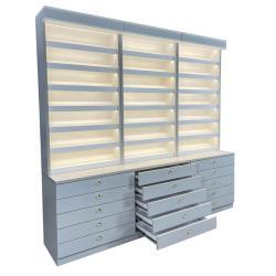 Стойка для лака из дерева с полками для спа (арт. 25-19080157)