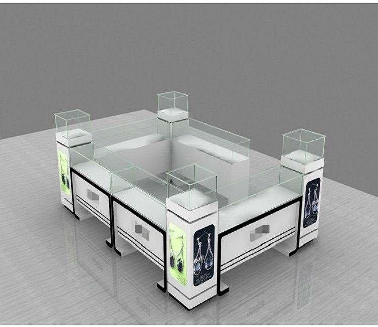 Витрина для украшений из закаленного стекла черно-белая (арт. 25-19080163)