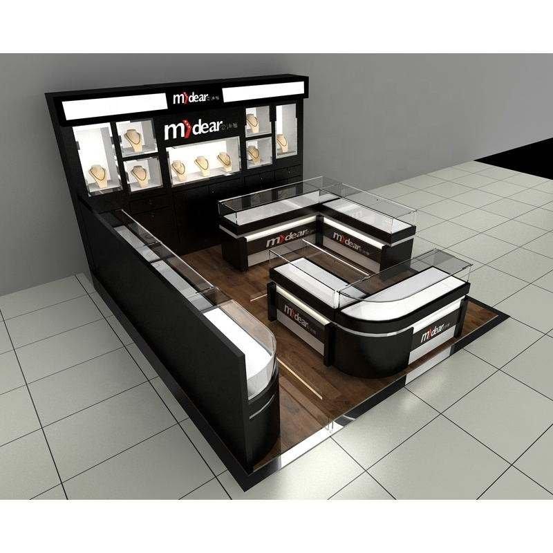 Витрина для украшений из закаленного стекла черно-белая (арт. 25-19080163)