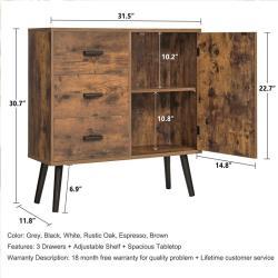 Шкаф для хранения с дверцей и полками 3 ящика (арт. 25-19080175)