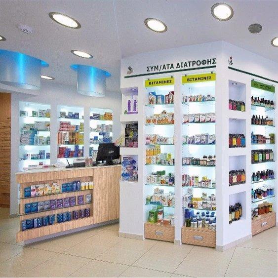 Стеллаж для медицинского магазина с полками (арт. 25-19080184)