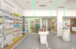 Мебель для аптеки с деревянными полками и стойкой (арт. 25-19080185)