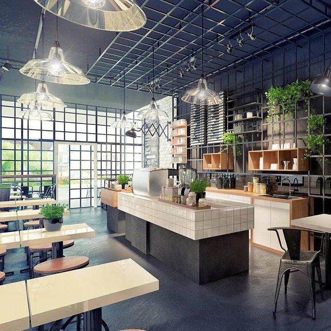 Мебель для кофеен: современные столы и стулья, мраморные стойки (арт. 25-19080193)