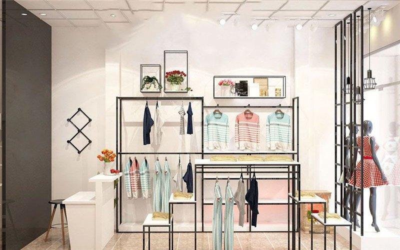 Стойка для одежды женская из дерева для интерьера магазина (арт. 25-19080201)