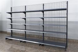 Стеллаж металлический для супермаркета с сетчатой задней панелью (арт. 25-19080221)