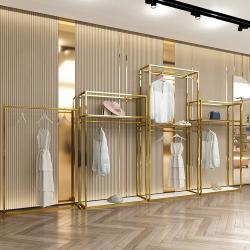 Стеллаж для одежды золотой дизайнерский (арт. 25-19080225)