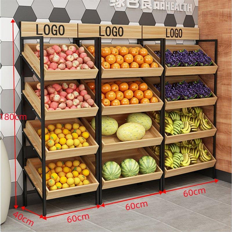 Стеллаж металлический для овощей в супермаркет (арт. 25-19080254)